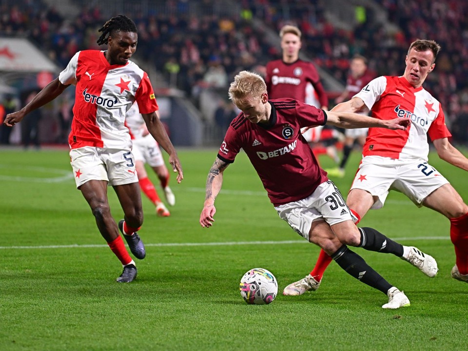 Fotka zo zápasu Slavia Praha - Sparta Praha.