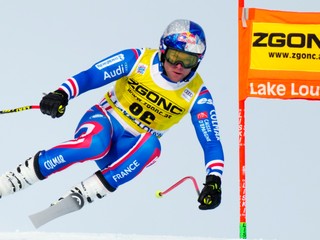 Alexis Pinturault počas tréningu v Lake Louise.