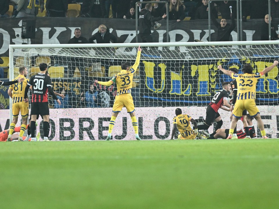 Gól DAC počas zápasu 17. kola futbalovej Niké ligy medzi FC DAC 1904 Dunajská Streda - FC Spartak Trnava.