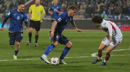 Fotka zo zápasu Kosovo - Turecko vo finále baráže o MS vo futbale 2026.