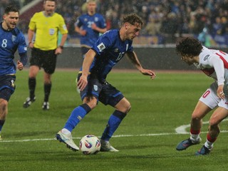 Fotka zo zápasu Kosovo - Turecko vo finále baráže o MS vo futbale 2026.