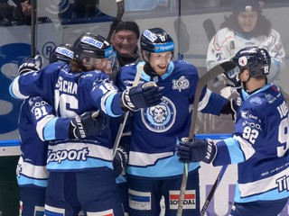 Radosť hráčov Nitry po góle
