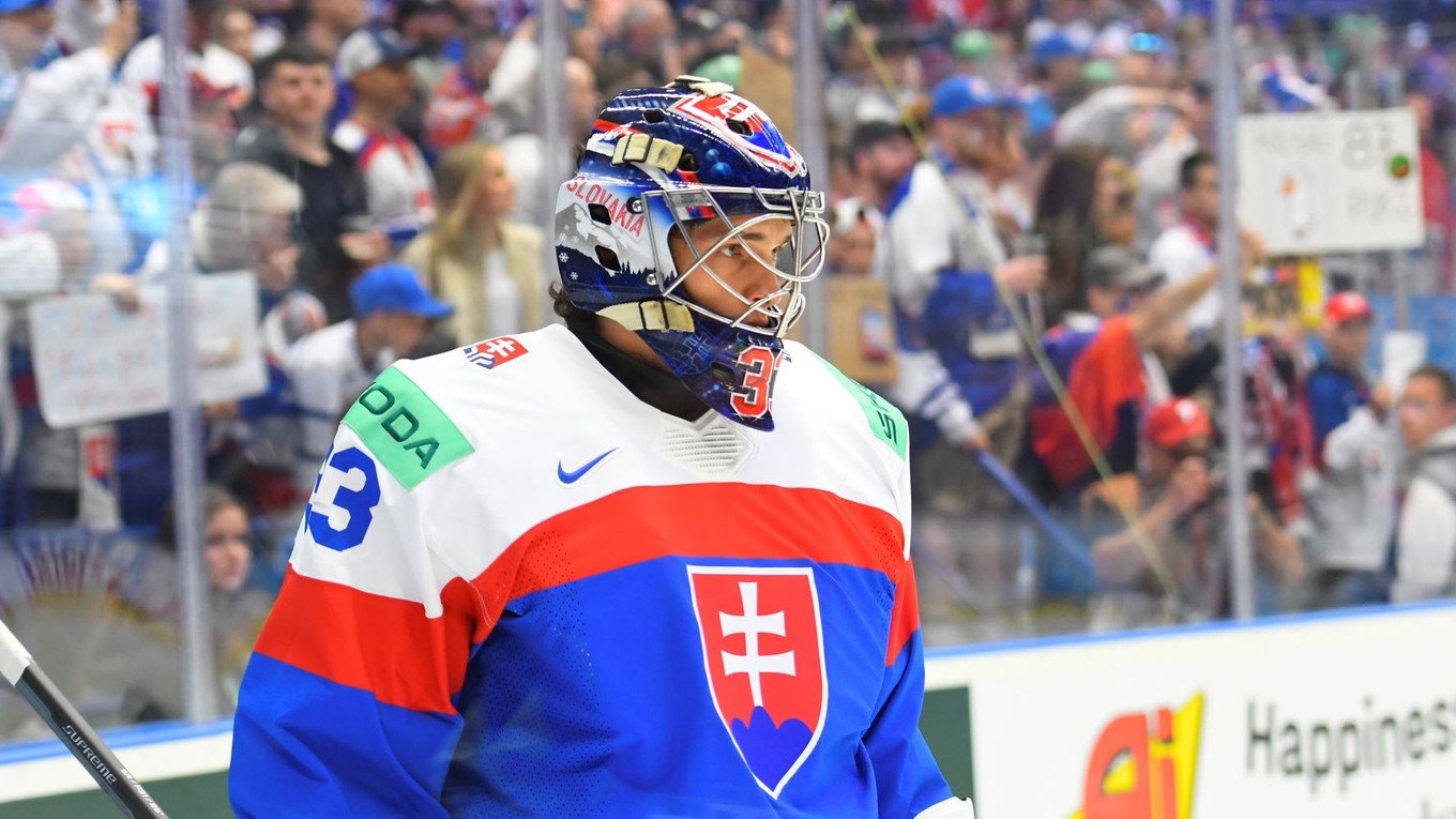 Stanislav Škorvánek na MS v hokeji 2024 v Ostrave. 