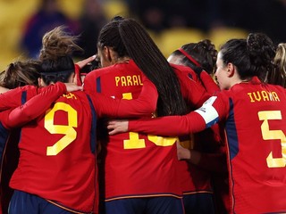 Radosť futbalistiek Španielska.