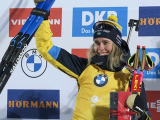 Elvira Öbergová počas pretekov v Kontiolahti 2024.