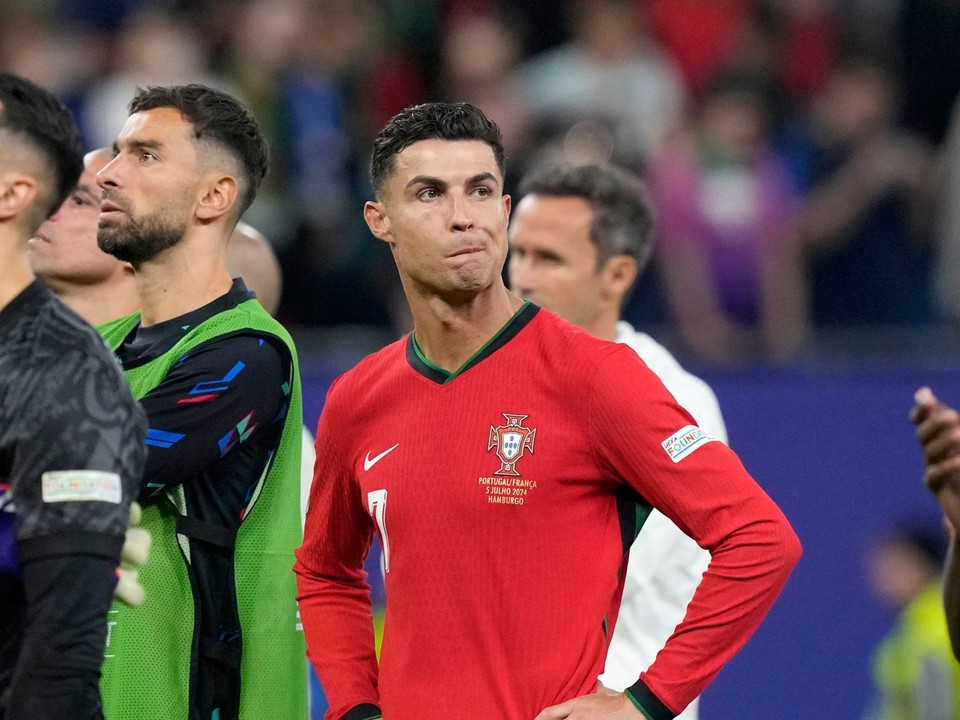 Cristiano Ronaldo po prehre Portugalska s Francúzskom na  EURO 2024.