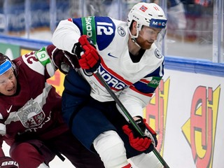 Zápas Lotyšsko - Nórsko na MS v hokeji 2022.