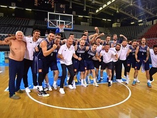 Slovenskí basketbalisti po postupe do kvalifikácie MS v basketbale 2023.