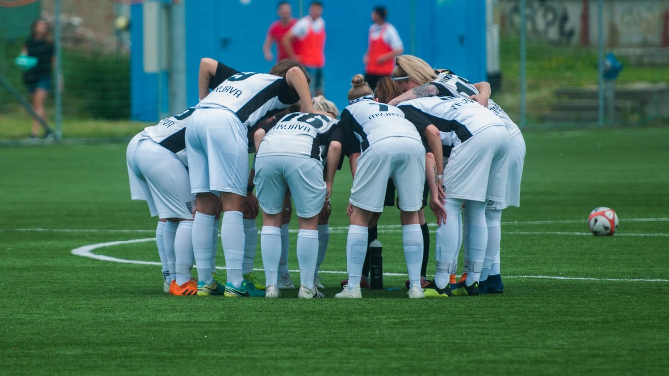 Futbalistky Spartaka Myjava.