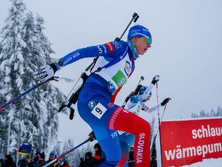 Anastasia Kuzminová počas stíhačky v Oberhofe