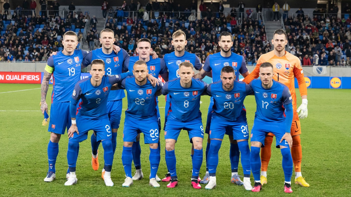 Slovenskí futbalisti pred zápasom proti Bosne a Hercegovine v kvalifikácii EURO 2024.