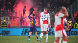 Momentka zo zápasu Slavia - Barcelona