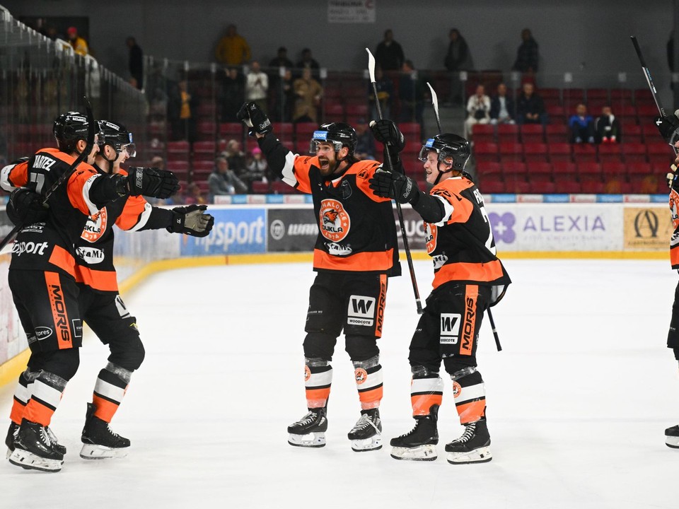 Hráči Michaloviec sa tešia z víťazného gólu.