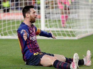 Lionel Messi v zápase FC Barcelona - FC Liverpool, semifinále Ligy majstrov 2018/2019.