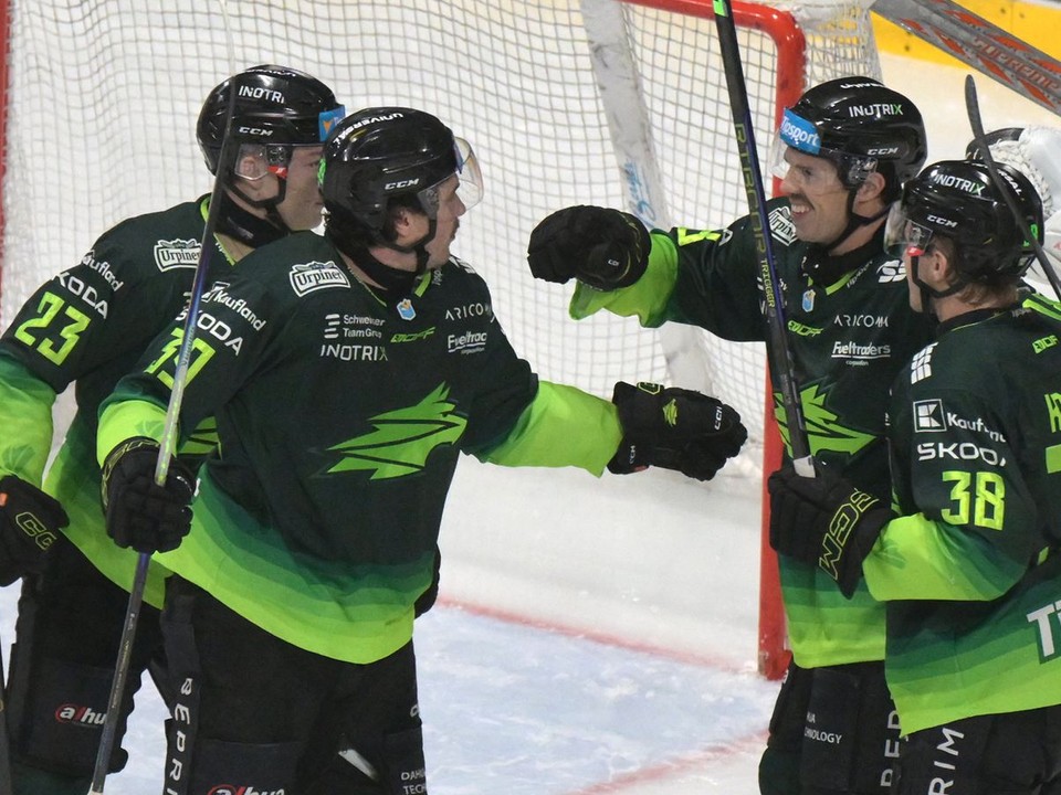 Gólová radosť hráčov Vlci Žilina.
