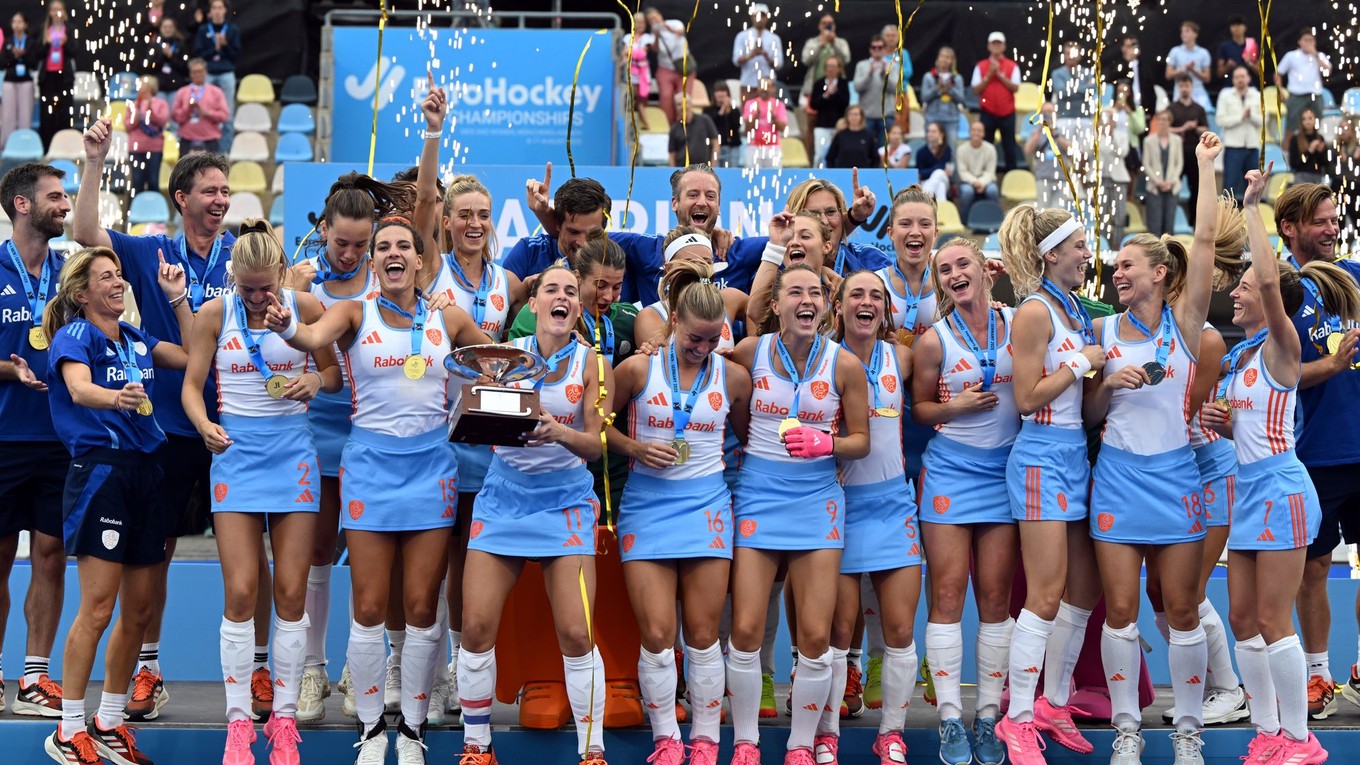 Holandské hráčky pozemného hokeja. 