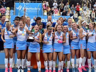 Holandské hráčky pozemného hokeja. 