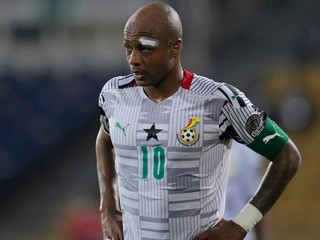 André Ayew v drese Ghany na turnaji Africký pohár národov 2021 / 2022.