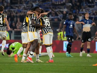 Radosť hráčov Juventusu. 