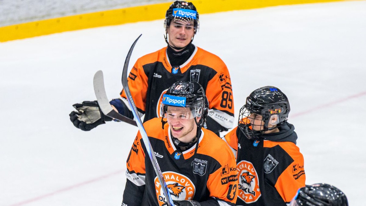 Na snímke hokejisti Michaloviec 
