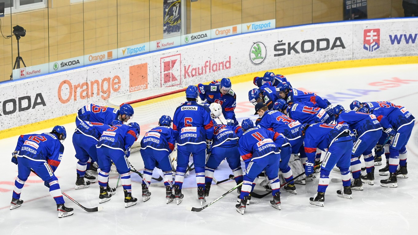 Slovenskí hokejisti do 20 rokov - ilustračná fotografia.