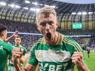 Tomáš Bobček oslavuje gól