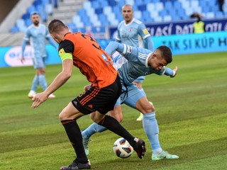 Momentka zo zápasu Slovan Bratislava - MFK Ružomberok.