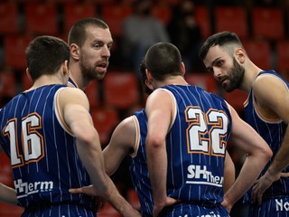 Na snímke basketbalisti Spišských Rytierov. 