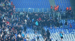 Fanúšikovia Slovana v Ríme.