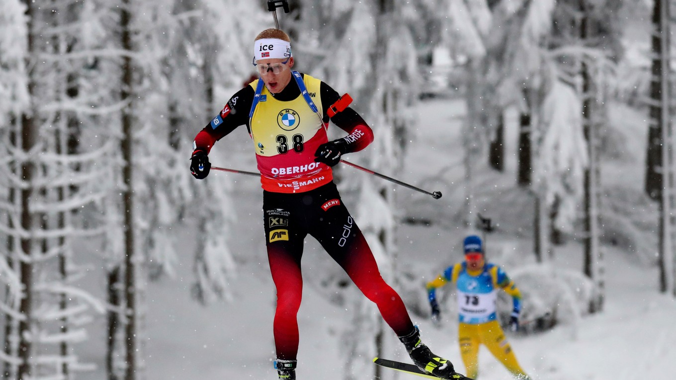 Nór Johannes Thingnes Bö vyhral šprint v nemeckom Oberhofe v roku 2021. 