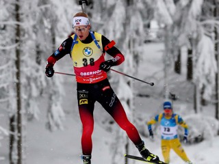 Nór Johannes Thingnes Bö vyhral šprint v nemeckom Oberhofe v roku 2021. 