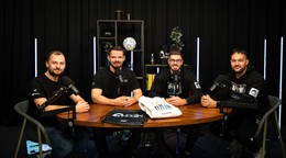 Tvorcovia podcastu Bavme sa o lige Michal Maťašovský, Marek Arpáš, Maroš Červenka  a Andrej Zvolenský.