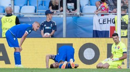 Slovenskí futbalisti po zápase so Španielskom 
