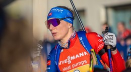 Anastasia Kuzminová v štafete žien v Hochfilzene.