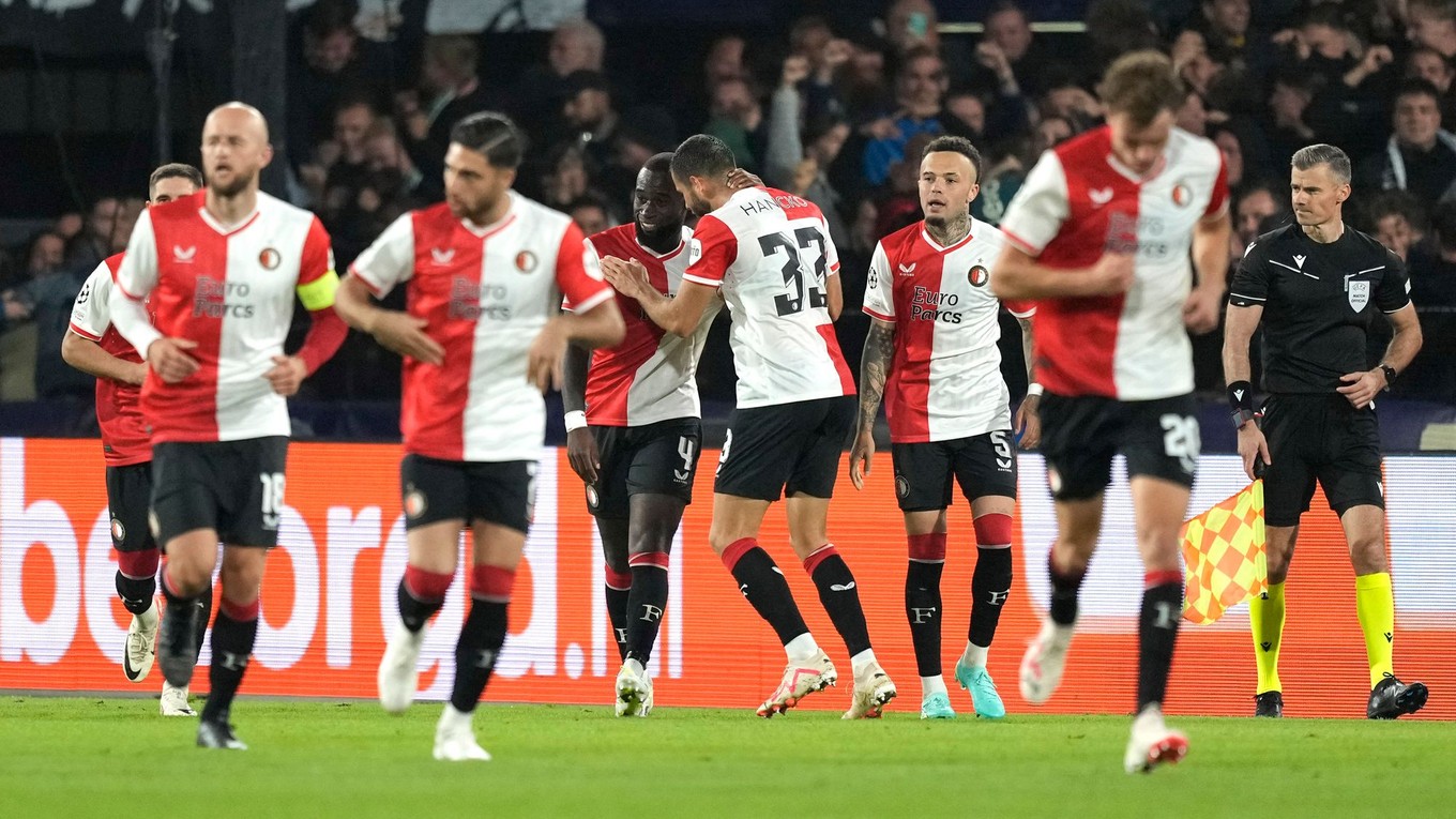 Futbalisti Feyenoordu Rotterdam. 