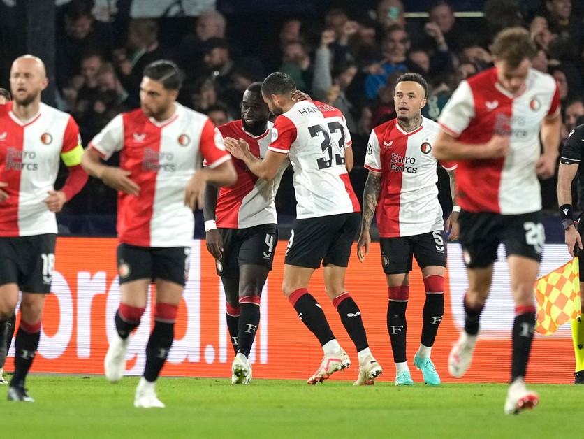 Futbalisti Feyenoordu Rotterdam. 