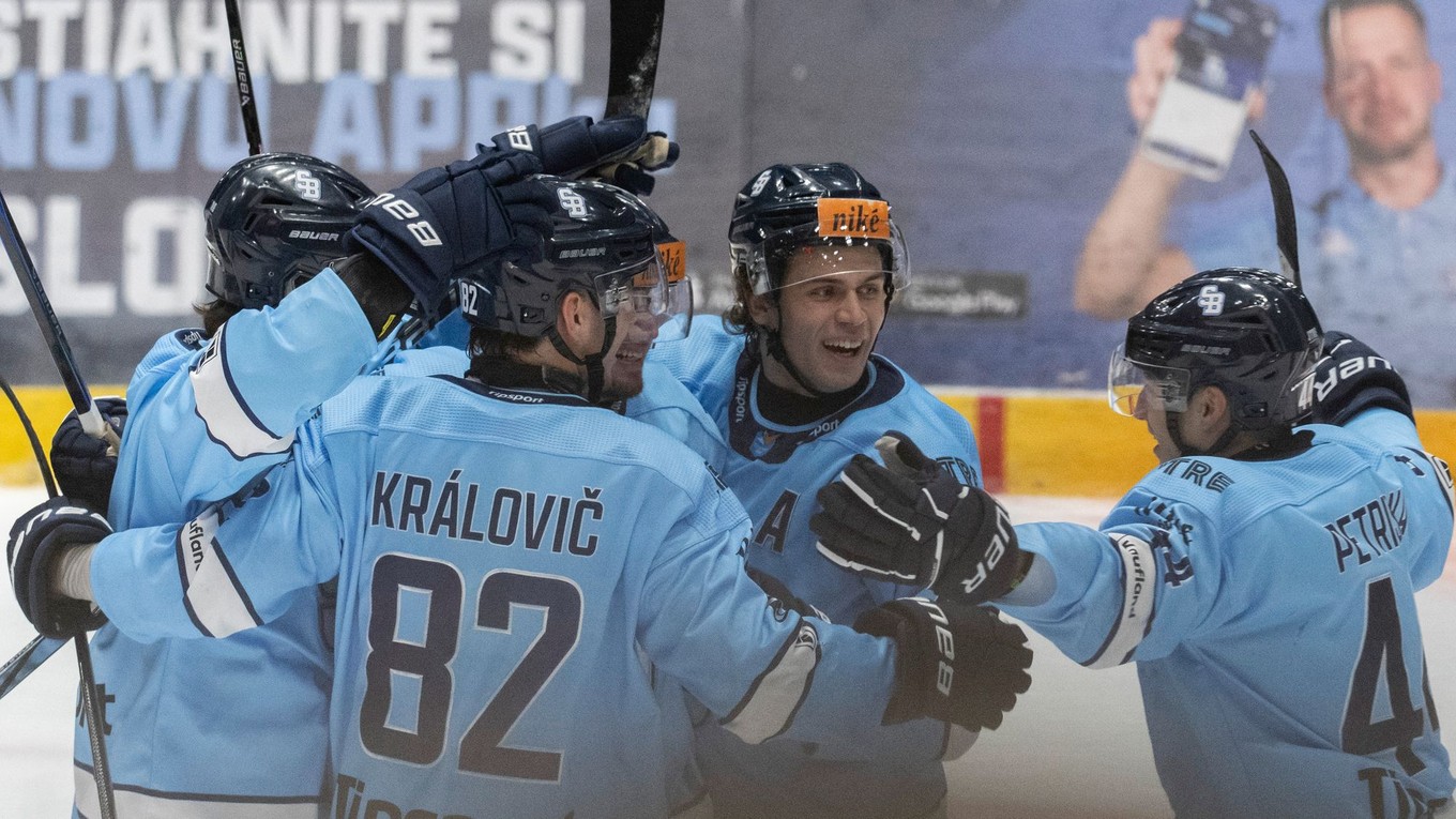 Hokejisti HC Slovan Bratislava.