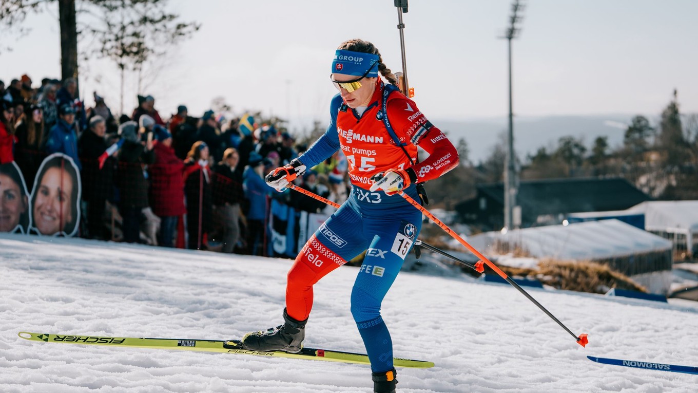 Paulína Bátovská Fialková počas stíhačky v Osle.