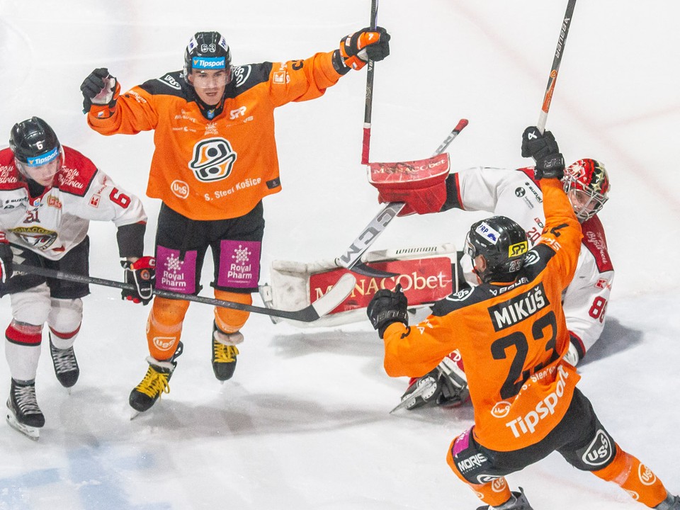 Momentka zo zápasu Košice - Banská Bystrica