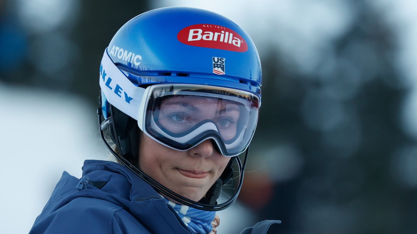 Mikaela Shiffrinová pred slalomom v Jasnej 2024.