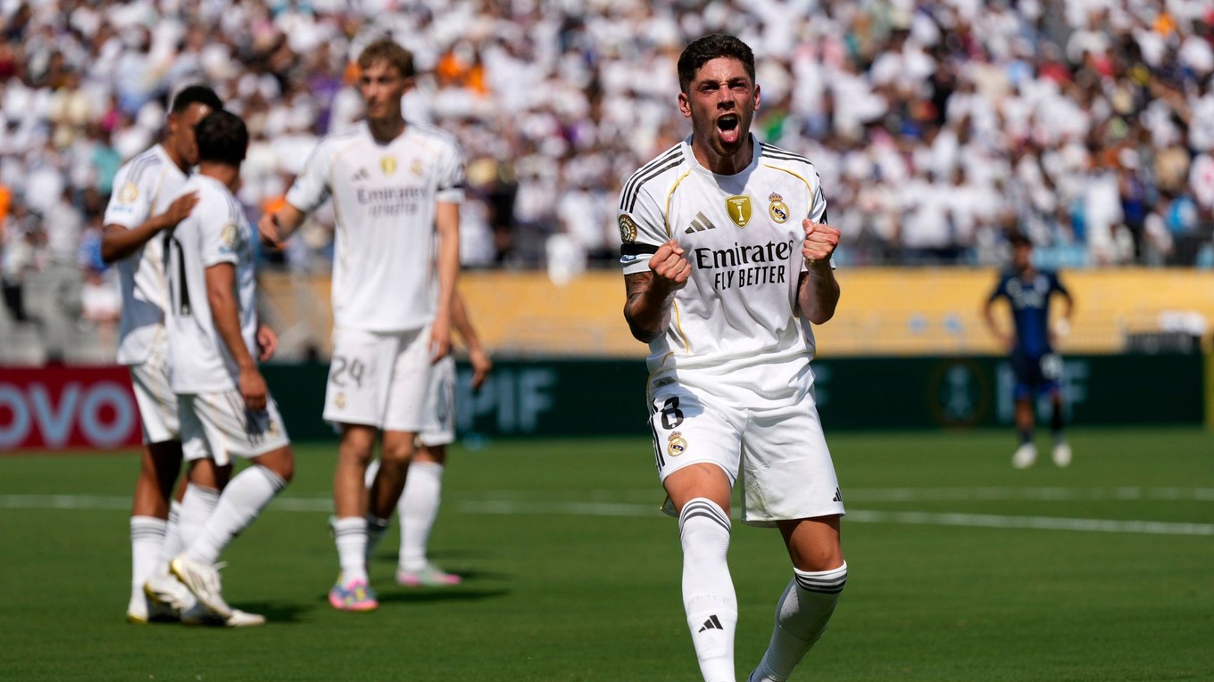 Federico Valverde oslavuje gól