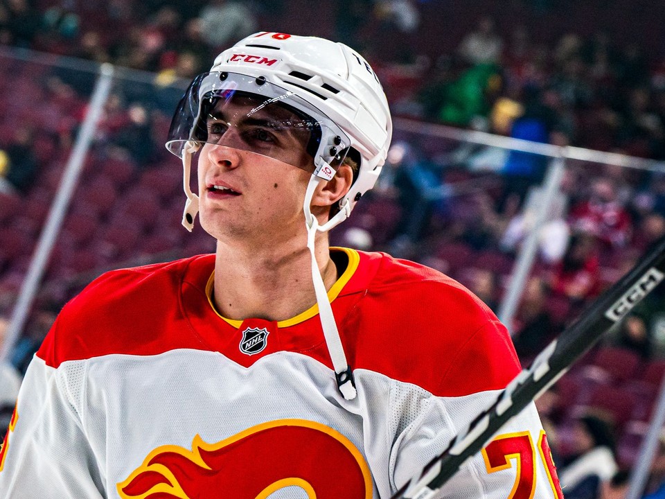 Martin Pospíšil v zápase Montreal - Calgary.