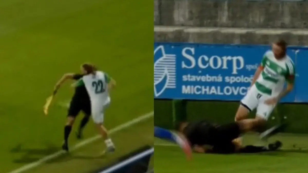 VIDEO: Inzultácia? Hráč Skalice narazil do asistenta a kopol ho