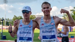 Slovenskí reprezentani, zľava Jakub Mažgút a Lukáš Rosenbaum.