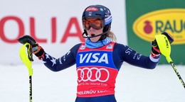 Mikaela Shiffrinová sa teší z víťazstva