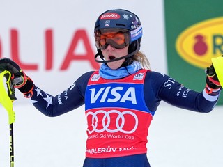 Mikaela Shiffrinová sa teší z víťazstva