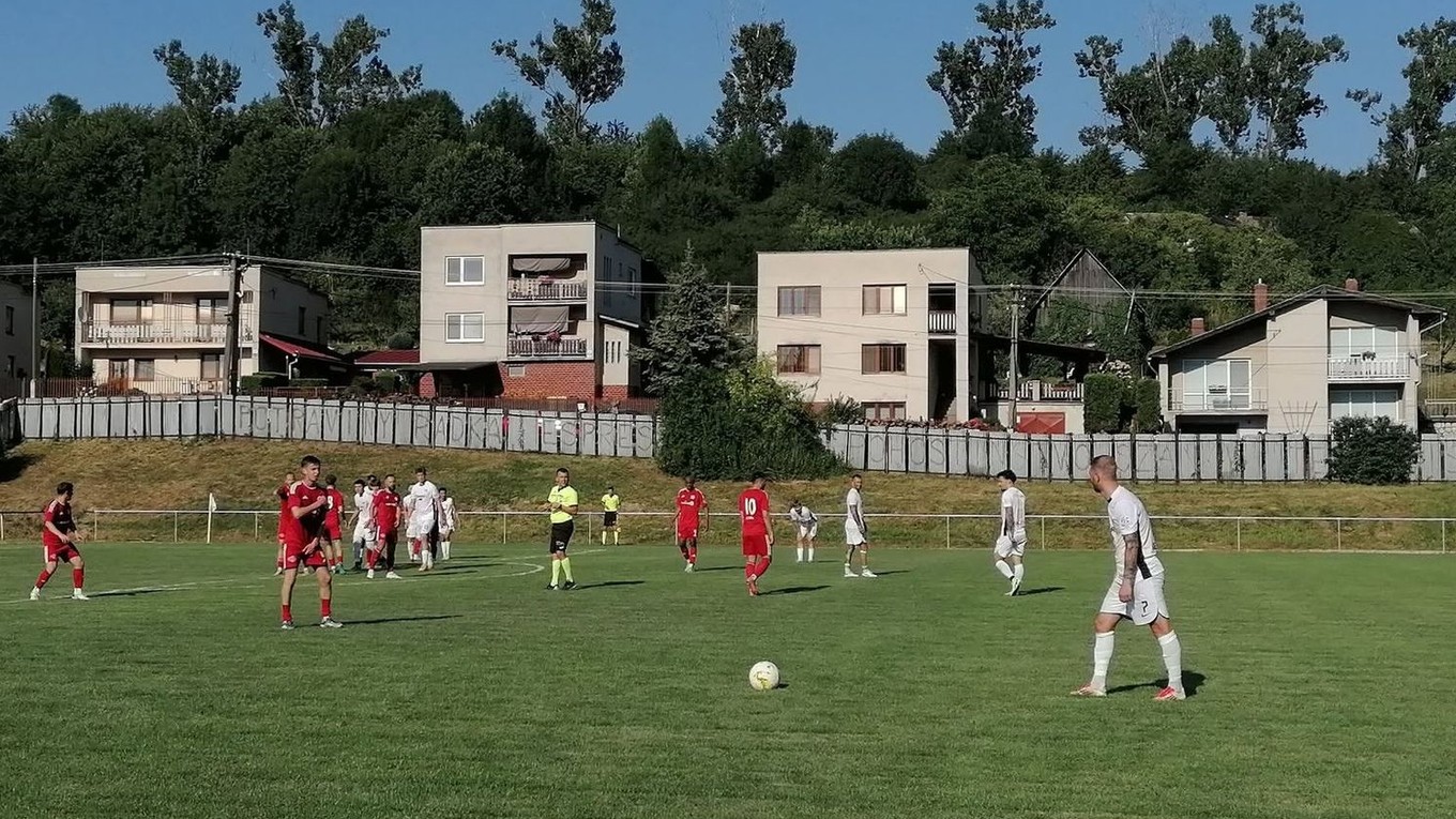 Momentka zo zápasu Medzev - Rimavská Sobota.