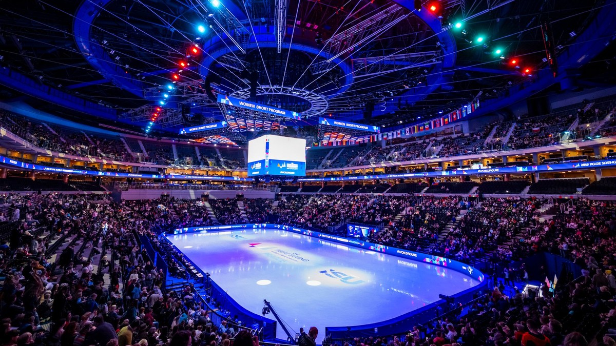 Zaplnené hľadisko na MS 2026 v Prahe.