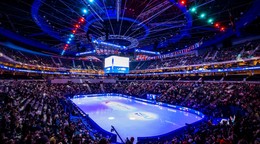 Zaplnené hľadisko na MS 2026 v Prahe.