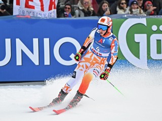 Petra Vlhová v cieli druhého kola obrovského slalomu v Lienzi 2023.